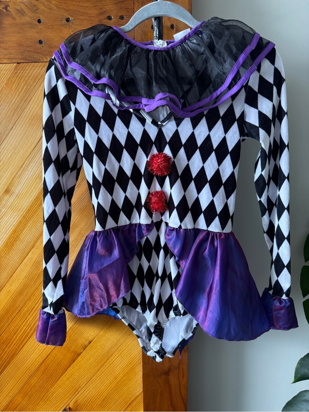 Spirit Halloween Women’s Clown Costume Bodysuit Skirt Headband S - Picture 2 of 10